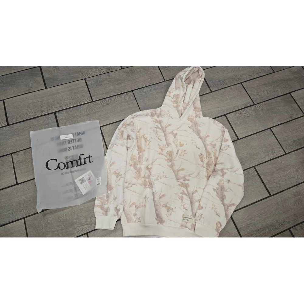 Comfrt Collection Camo Hoodie White Oak Tree Print Sweatshirt KJHU76 Size L